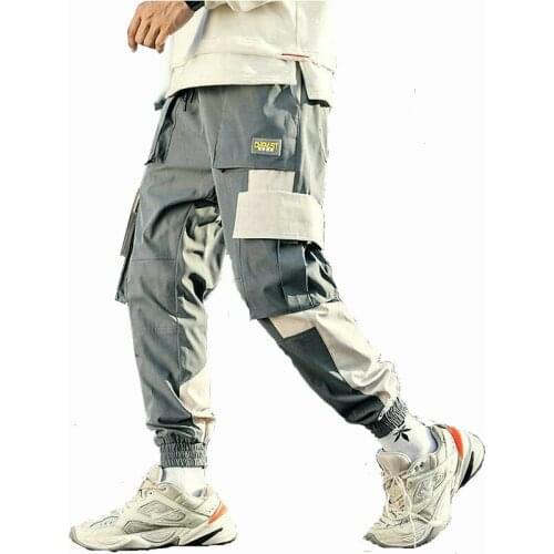 Streetwear Pockets 2020 Mens Jogger Pants Hip Hop Sweatpants Joggers Trousers Tactical Mens Pants Cargo Harem Pants Men