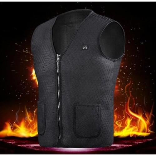 Men Women Outdoor USB Infrared Heating Vest Jacket Winter Flexible Electric Thermal Clothing Waistcoat For Sports Hiking