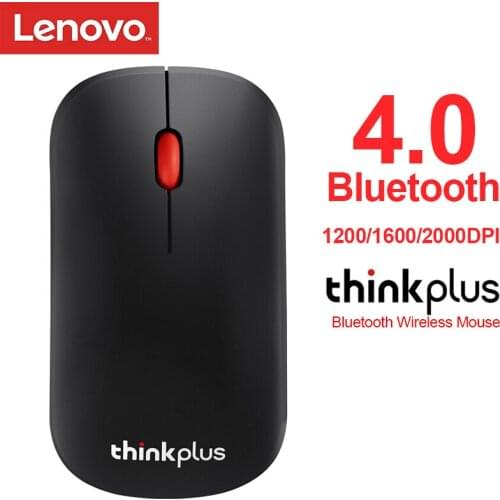 Lenovo Thinkplus Bluetooth Wireless Mouse with Sports Car Line Ergonomic Design 2000DPI Bluetooth 4.0 for Windows 10 8