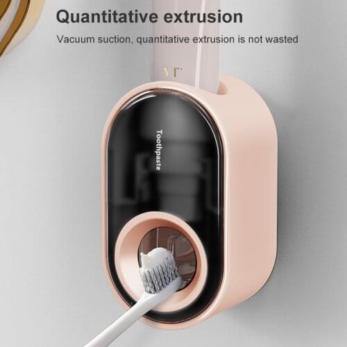 Wall Mounted Toothpaste Dispenser Waterproof Toothbrush Holder Set For Bathroom Mount Bathroom Accessories Automatic Squeezer