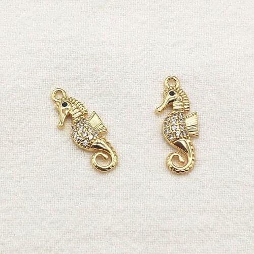 New Arrival! 22x9mm 30pcs 18kgp gold color Copper Cubic Zirconia Charm for Handmade Necklace Earring DIY Parts Jewelry Findings