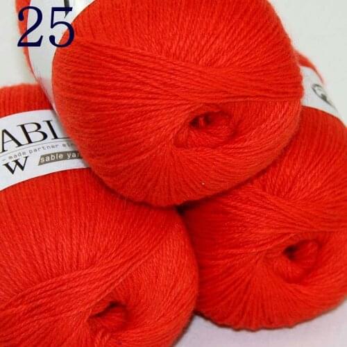 Sale Super Soft Pure 3X50gr Sable Cashmere Wrap Shawls Hand Knitting Wool Crochet Yarn Coral 243-25-3