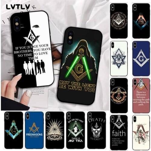 LVTLV Religion fraternity Freemasons Freemasonry DIY Luxury Phone Case for iPhone 11 pro XS MAX 8 7 6 6S Plus X 5S SE 2020 XR