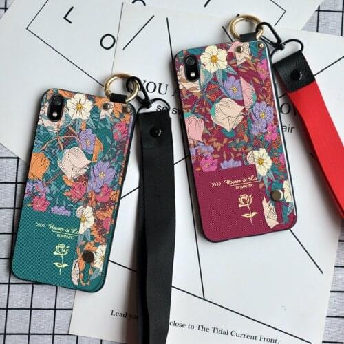 Luxury 3D Flower Case For XiaoMi Redmi 5A 6 6A Neck Lanyard Silicone Cover For Redmi 7 10X Pro 7A 8A 8 9A 9C 9AT 9T 9i