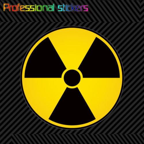 Nuke Radioactive Die Cut Decal Self Adhesive Vinyl Nuclear Radiation Warning for Car,RV,Motorcycle,Laptops,office Supplies