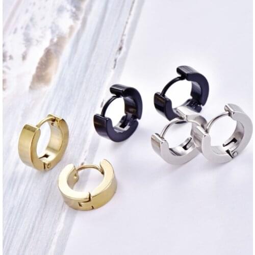 50pcs Free Shippment Body jewelry-Women Men PUNK EMO Ear Stud Earring Hoop Ear Piercing Sliver/Black/Gold