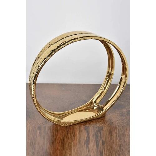 Seta Bianca Prowhite Double Loop Decor Gold Large 38 x 12 x 33 cm