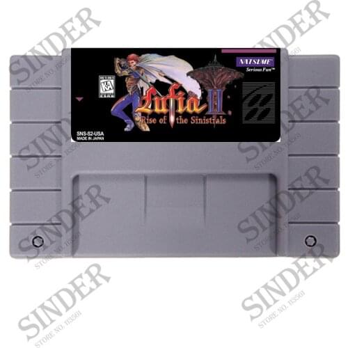 Save File Lufia II Rise of the Sinistrals 16 bit Super Game Card For NTSC USA Game Player