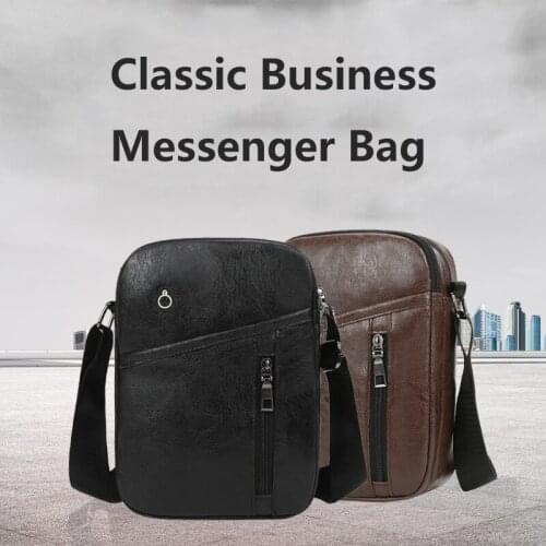 New Messenger Bag Men Pu Leather Crossbody Shoulder Strap Handbags Mens Business Across Fashion Bag For Clutch Single Backpack