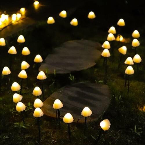 LED Solar Mushroom String Lights Garden Decoration Mushroom Lights Waterproof Patio Lawn Stake Lamps Decor Outdoor Fairy Light