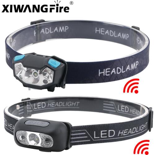 LED+XPEBuilt-in Battery COB Headlight Induction Headlamp USB Charging Outdoor Running Head Lamp Headlamp Rechargeable Fishing