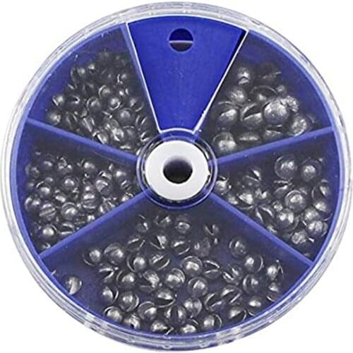 Fishing Weight Sinkers 5 Sizes Weights 205Pcs Round Split Shot Sinker Rigent Lead