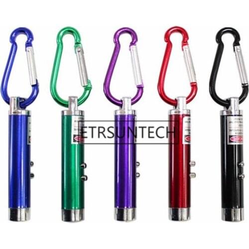 120PCS Laser funny cat stick 2 In1 Red Laser Pointer Pen With White LED Light Childrens Play Cat Toy