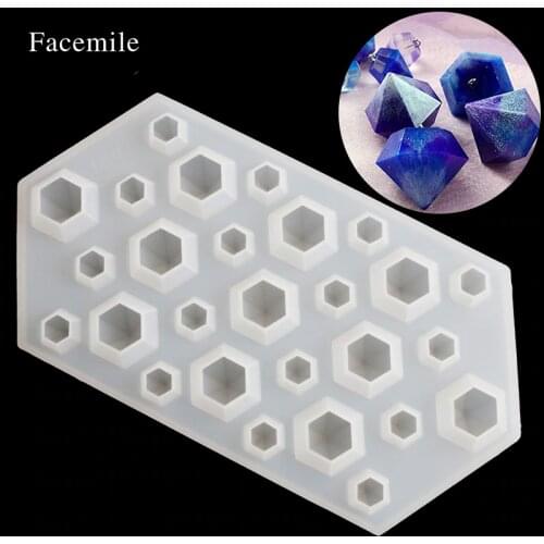 Facemile 1PCS Diamonds Gem Silicone Cool Ice Maker Cube Mold Tray Chocolate Bar Party Mould Crystal Jewerly Molds Tool 50-358