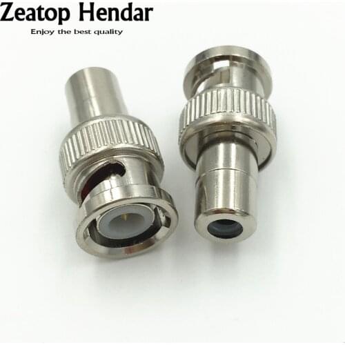 100Pcs BNC Male to RCA Female Adapter BNC Connector for CCTV System