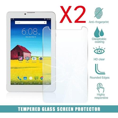 2Pcs Tablet Tempered Glass Screen Protector Cover for Xgody V7 Tablet Computer Anti-Scratch Explosion-Proof Screen