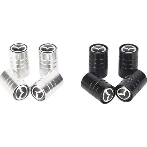 4 pcs New Fashion Car styling Wheel round Tire Valve Caps for Mazda Axela 2 3 5 6 CX-3 CX-5 CX-7 CX-9 MX-5