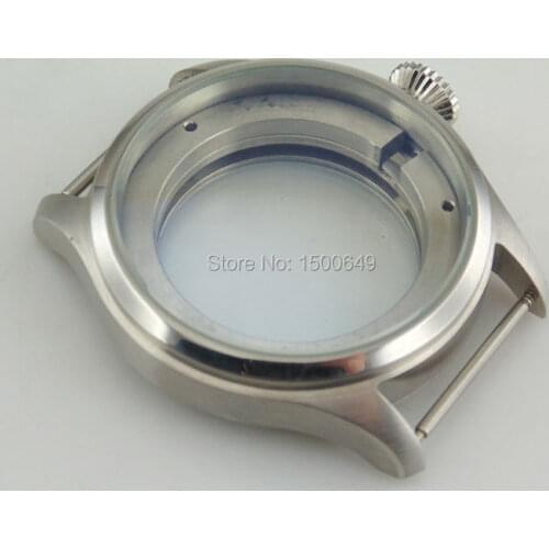 47mm watch Stainless steel case Through the bottom with glass watch accessories fit st25 Series movement parnis watches