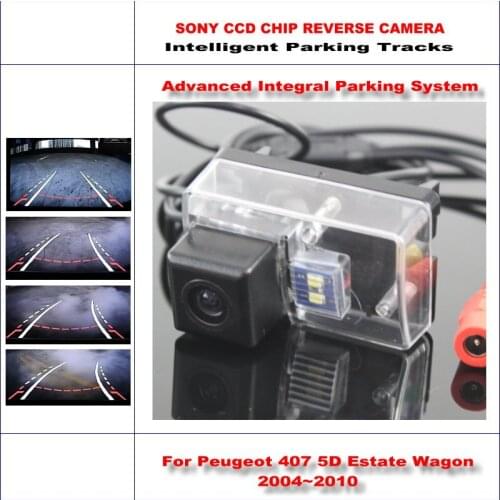 Car Intelligentized Reverse Camera For Peugeot 407 5D Estate Wagon 2004-2010 Rear View Backup Dynamic Guidance Track CAM