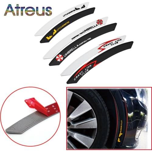 Atreus 2pcs Car Wheel Eyebrow Anti-collision Strip Decoration for Hyundai Creta Tucson BMW X5 VW Golf 4 Tiguan Kia Rio Sportage