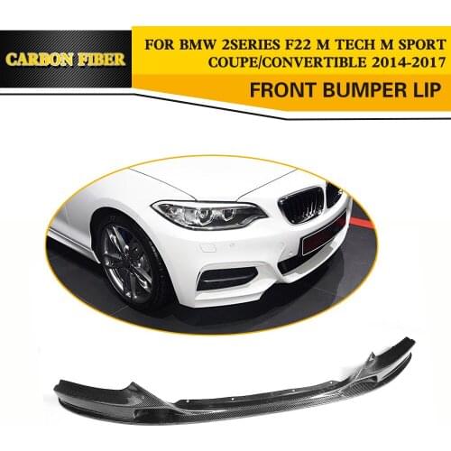 2 Series Carbon Fiber Auto Front Bumper Lip Chin for BMW F22 220i 228i 230i M Sport Coupe Convertible 2014-2017