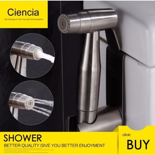 304 Stainless Steel Brushed Nickle Double Water Modes Bidet Sprayer Shattaf Hand Held Shower for Toilet Washing