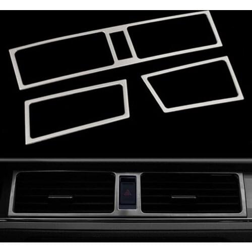 3Pcs/set Stainless Steel Car Interior AC Air Condition Cover Vent Outlet Trim Fit For V-W Bora 2010-2013 2014 2015 Car Styling