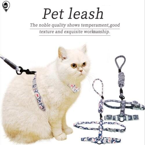 Pet Cats I-beam Chest and Back Japanese Cat Leash Magic Tool Adjustable Anti-dislodging Portable Chest and Back Belt