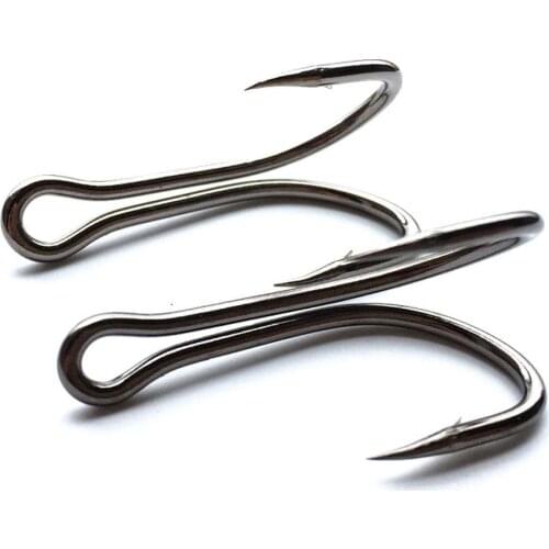 Double Hook Metal Fishing Fish Long Spiky Hooks for Pond Lake River