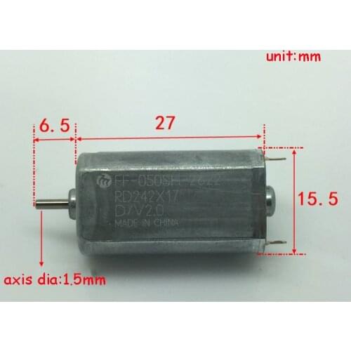 FF-050SH-2622 Precious Metal Brush Micro Motor DC1-3.7V 10000-33000RPM Large Torque High Speed Electric Machinery