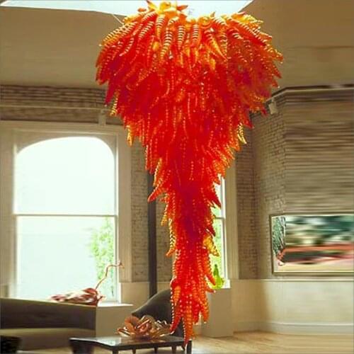 Art Decorative Designer Blown Murano Glass Chandeliers Hand Blown Clear Glass Small Size Chandelier with Simple Designed