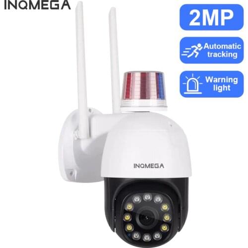 INQMEGA WIFI IP Camera 1080P PTZ Dome Wireless Camera ONVIF CCTV Outdoor Waterproof 2MP With Warning Light Surveillance Cameras