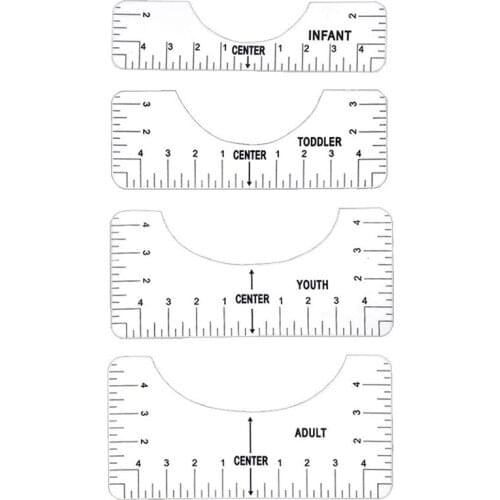 HOT-T-Shirt Ruler Guide Alignment Tool for Vinyl, Alignment Tool for Graphics T Shirt Centering Tool (Clear & Transparent)