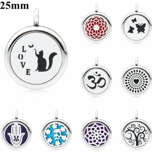 New 25mm Love cat aromatherapy locket pendant Horse Head essential oil diffuser locket pendant necklace