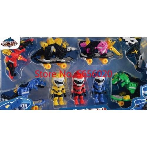 7pcs Mini Force Transformation Toys Action Figures MiniForce X Simulation Animal Dinosaur Deformation Mini Agent High Quality 55
