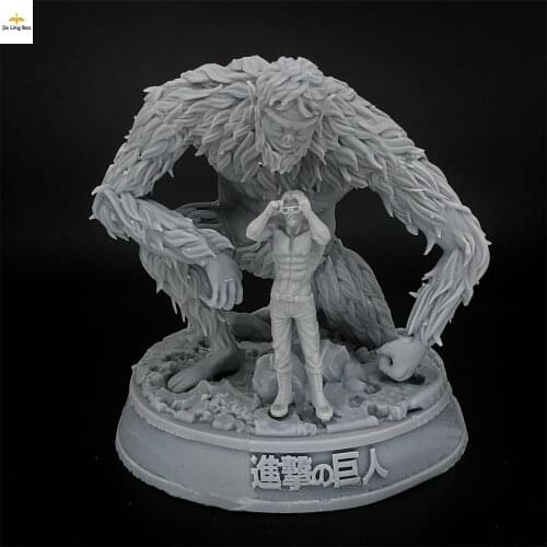 Attack On Titan Resin Figure Model Kit Beast Titan And Zeke Yeager Diorama Modelling Assembly Unpainted Kits Diy Toys Hobby Tool