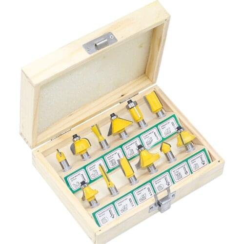 12Pcs 8Mm Milling Cutter Router Bit Set alloy Wood Cutter Carbide Shank Mill Woodworking Trimming Engraving Carving Cutting Tool