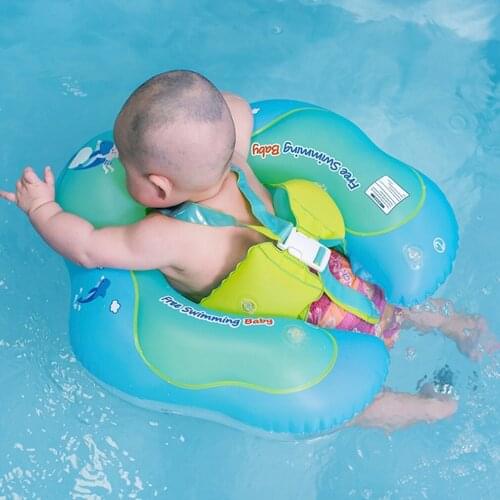 Baby Swimming Neck Ring Inflatable Infant Floating Kid Float Swim Pool Accessories Circle Bath Inflatable Ring & With Pump 0-6 Y