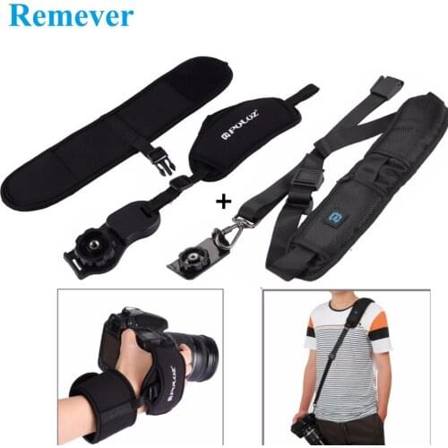 New Universal Camera Belt Shoulder Strap with 1/4inch Screw for Cameras + Wrist Strap for Cannon Nikon Sony DSLR Cameras