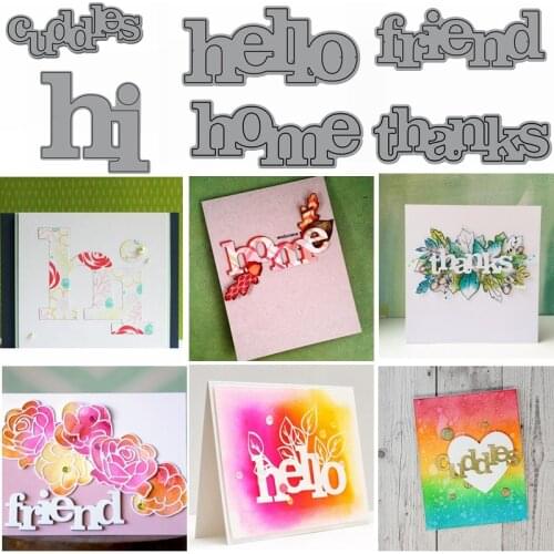 Common Greeting Words Hello Hi Friend Metal Cutting Dies Stencil For DIY Scrapbooking Decoration Cards Making 2019 Hot Sell