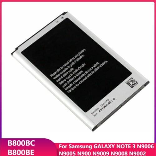 Original Replacement Phone Battery B800BC For Samsung GALAXY NOTE 3 N9006 N9005 N900 N9009 N9008 N9002 B800BE with NFC 3200mAh