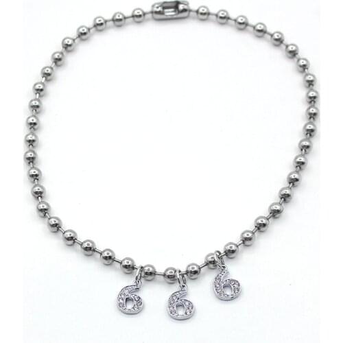 Number 666 Gothic Punk Female Necklace for Women Chains and Necklaces Friends Goth Womens Neck Chain Kpop Fashion Jewelry