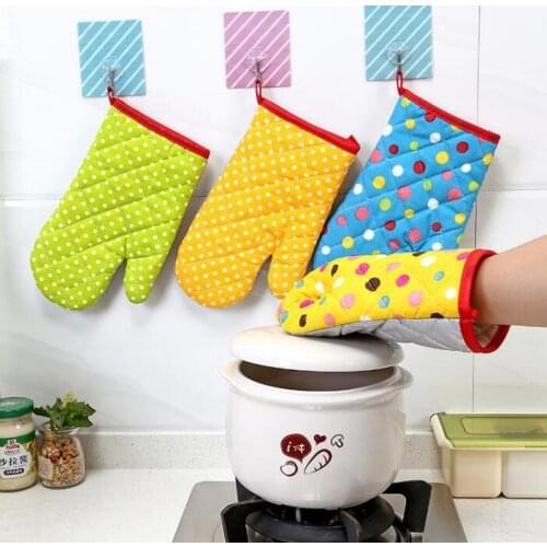 6 Colors Baking Oven Gloves Durable Microwave Heat Proof Resistant Glove Colorful Heat Insulation Oven Mitts Bakeware Gloves