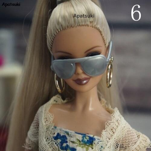 Grey Big Frame Plastic Glasses For Barbie Doll Sunglasses For Ken Boy Dolls Eyeglasses Toys Dollhouse Accessories 1/6