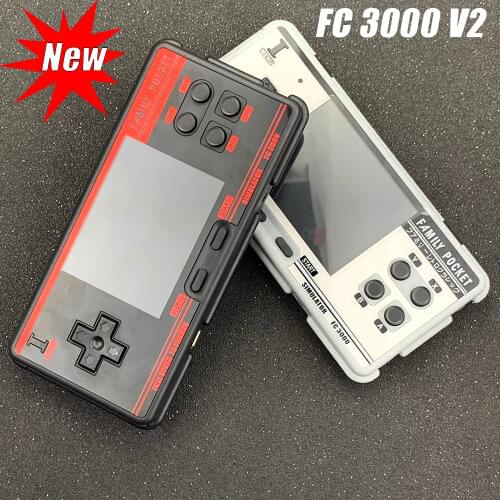 FC3000 handheld game console 8 simulator Black and Grey childrens color screen game console built in 1091 Games