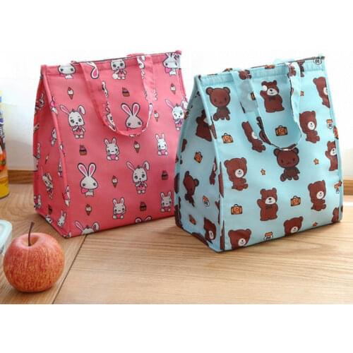 Portable Insulated Thermal Cooler Bento Lunch Box Tote Picnic Storage Bag Pouch