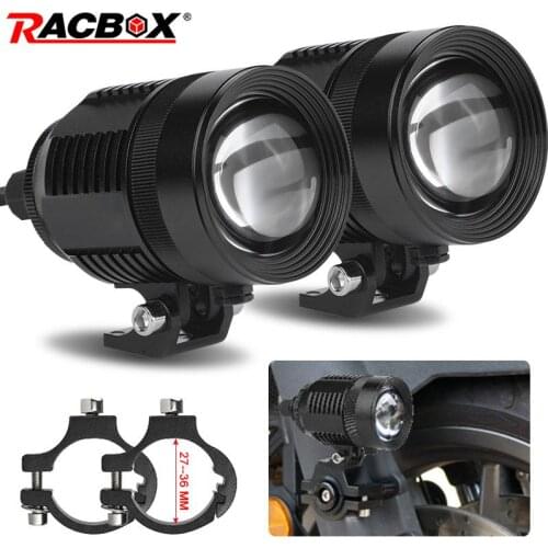 Motorcycle Spotlight 12V 30W Adjustment Laser Barrel External Spotlight Integrated LED Lamp Motorbike External Headlight