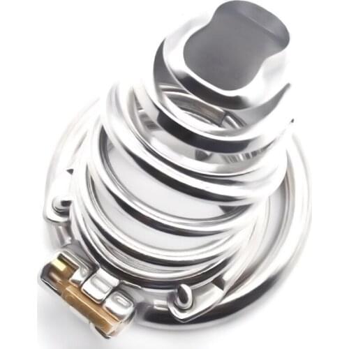 Sex Products Metal Chastity Cage Penis Rings Chastity Device with Barbed Anti-off Ring Adult Game Sex Toys for Men G7-250C