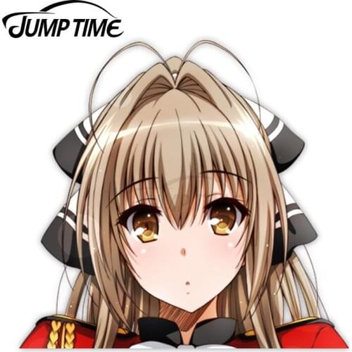 Jump Time Amagi Brilliant Park Sento Isuzu 64 Cute Anime Girl Peeker Vinyl Decal Window Waifu Car Stickers