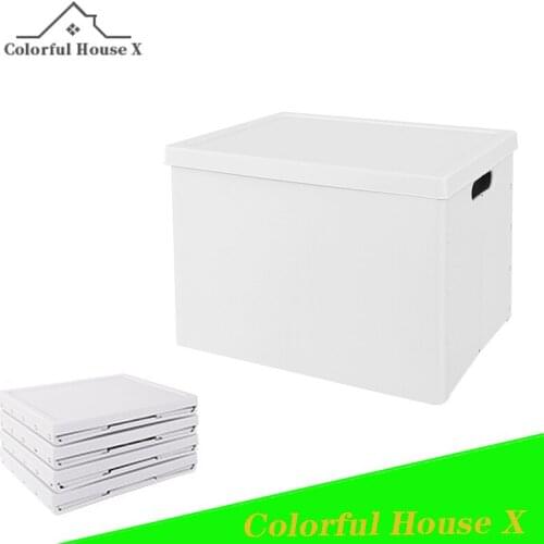 Japanese Folding Storage Box Simple Sundries Plastic Finishing Toy Large Folding Storage Case Household Products High-Capacity